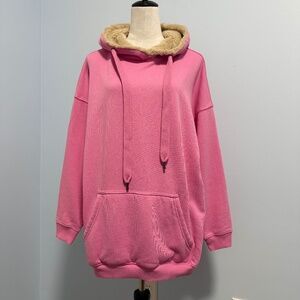 Aerie Women’s Oversized Pink Hoodie Sweatshirt Size M